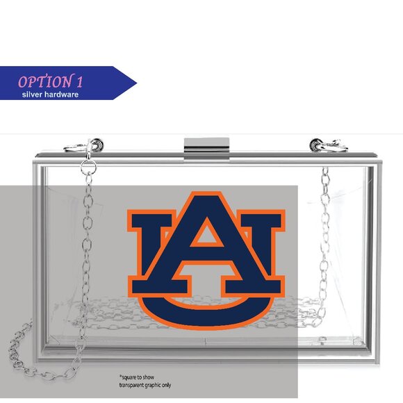 Auburn Tigers Clear Acrylic Clutch - Picture 1 of 2